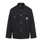 Carhartt Wip Svart Randig Seaton Blazer Black, Herr