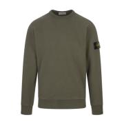 Stone Island Lerfärgad Crew-Neck Sweatshirt Brown, Herr