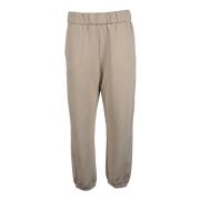 Max Mara Fritidsbyxor i bomullsblandning elastan Beige, Dam