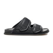 Valentino Garavani Svarta Platta Sandaler Iconographe Aw24 Black, Herr