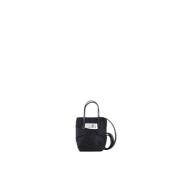 MM6 Maison Margiela Nylon Läder Kontrastväskor Black, Dam