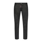 Dsquared2 Svarta Skinny Cropped Byxor Black, Dam