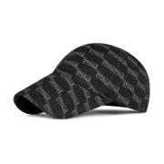 Balenciaga Monogram Logo Baseball Cap Svart/Grå Black, Herr