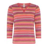 Skovhuus Pink Dream Prickig Pullover Blus Multicolor, Dam