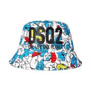 Dsquared2 Multicolor Smurfarna Logo Bucket Hat Multicolor, Herr