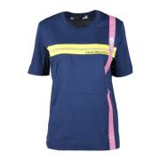 Love Moschino Bomull T-shirt med Stiligt Design Blue, Dam