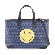 Anya Hindmarch Blinkande Ansikte Toteväska Blue, Dam