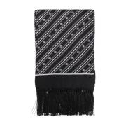 Dolce & Gabbana Sidenscarf med fransar Black, Herr