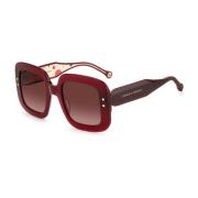 Carolina Herrera Rosa Resin Solglasögon med Specialfunktioner Red, Dam