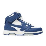 Off White Blå Sneakers Mid Top Skor Blue, Herr