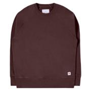 Edwin Raglanärm Crewneck Hoodie Brown, Herr