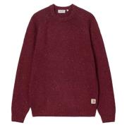 Carhartt Wip Spräcklig Anglistic Sweater Red, Herr