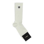 Versace Stretch Bomullsblandning Vita Strumpor White, Herr