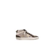 Golden Goose Mid Star Glitter Mocka Brun Sneakers Multicolor, Herr