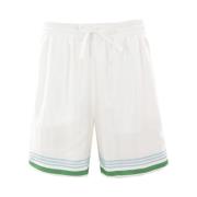 Casablanca Randig Tennis Club Shorts White, Herr