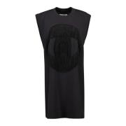 MM6 Maison Margiela Fringe Bomull Klänning Vår-Sommar 2025 Black, Dam