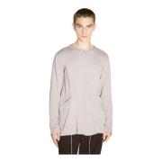 Kiko Kostadinov Panel Cotton Henley T-Shirt Gray, Herr