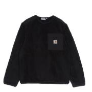 Carhartt Wip Svart Crewneck Sweatshirt med Dragkedjeficka Black, Herr