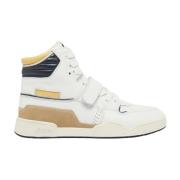 Isabel Marant Metallisk Läder Sneaker med Remmar Yellow, Herr