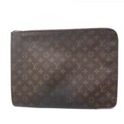 Louis Vuitton Vintage Pre-owned Tyg kuvertvskor Brown, Herr