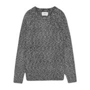 Nn07 Svart Boucle Crew Neck Sweater Black, Herr