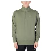 New Balance Bomull Hoodless Sweatshirt Höst/Vinter Kollektion Green, H...