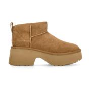 UGG Brun Mocka Ankelboots Brown, Dam