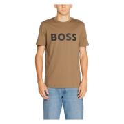 Hugo Boss Höst/Vinter Bomull T-Shirt Kollektion Brown, Herr