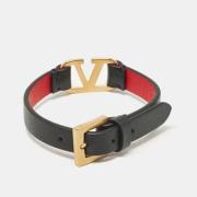 Valentino Vintage Pre-owned Laeder armband Black, Dam