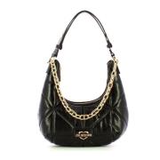 Love Moschino Svart Geometrisk Hobo-väska Black, Dam