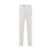 Brunello Cucinelli Vita bomullslediga byxor White, Herr