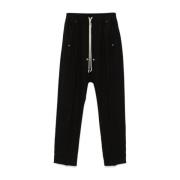 Rick Owens Svarta Cropped Byxor Black, Herr