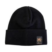 N21 Stickad mössa med ikonisk palmlogo Black, Unisex