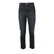 Dondup Bomull Elastan Jeans Black, Dam