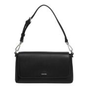 Calvin Klein Stilren Caviar Axelväska Black, Dam