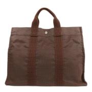 Hermès Vintage Pre-owned Canvas handvskor Brown, Dam