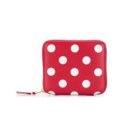 Comme des Garçons Röda Dots Läder Plånbok Red, Unisex