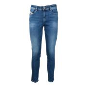 Diesel Bomullsblandning Stretch Jeans Blue, Dam