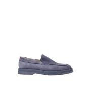 Hugo Boss Blå Mocka Penny Loafers Blue, Herr