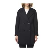 Max Mara Svart dubbelknäppt scuba jacka Black, Dam