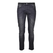 Daniele Alessandrini Herrjeans med Elastanblandning Black, Herr