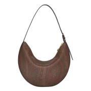 Etro Medium Hobo-väska i Ikonisk Jacquard Brown, Dam