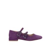 ALMA EN PENA Ballerina stigbyglar strass Purple, Dam