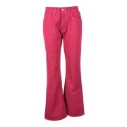 Amish Bomull Denim Jeans Pink, Dam