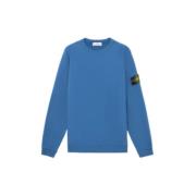 Stone Island Ekologisk bomull crewneck sweatshirt med ribbade detaljer...