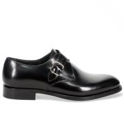 Sangiorgio Eleganta Svarta Monk Strap Skor Black, Herr