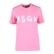 Msgm Tshirt Pink, Dam