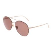 Tom Ford Roséguld Aviator Solglasögon Yellow, Dam