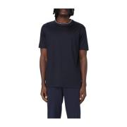 Emporio Armani Blå T-shirt med Logo Crew Neck Blue, Herr