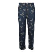 Love Moschino Stiliga Denim Jeans med Elastan Blue, Dam